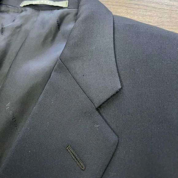 Hickey Freeman Navy Blue Cashmere Blend Sport Coat 44L